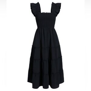 Hill House Home Ellie Nap Dress Wrinkle Resistant Crepe Black Large